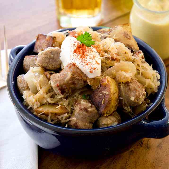 Sausage - Sauerkraut with Potatoes