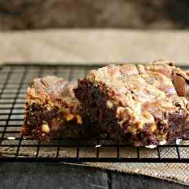 Fudgy Peanut Butter Brownies