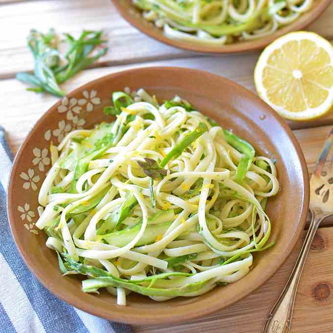 Shaved Asparagus Pasta Salad