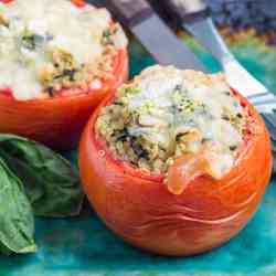 Spinach and Quinoa Stuffed Tomatoes