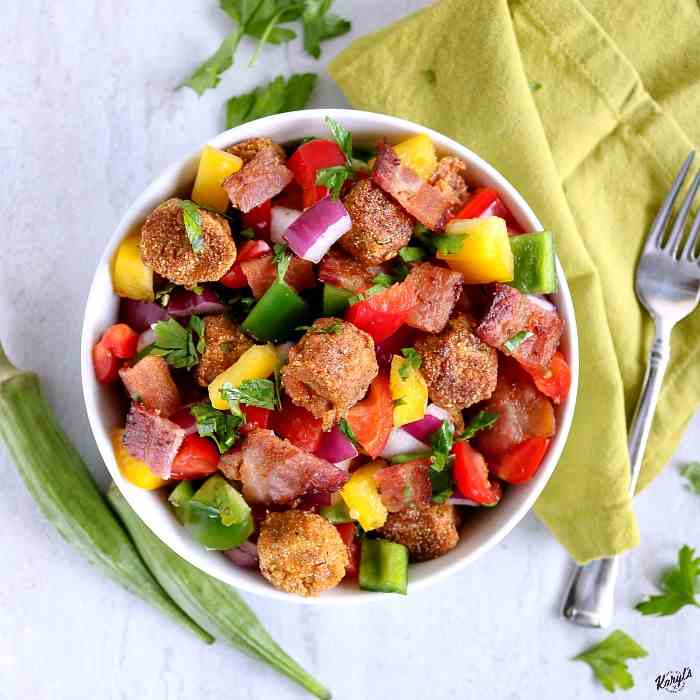 Fried Okra Salad