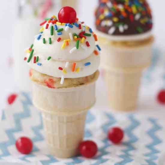 Ice Cream Cone Cupcakes