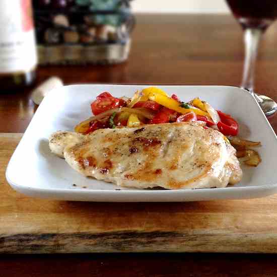 Chicken Scalloppine with Peperonata