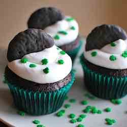 Thin Mint-Chocolate Cupcakes