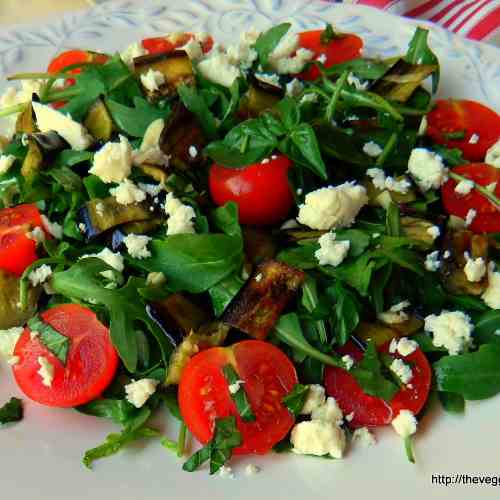 Arugula Salad with Roasted Eggplant