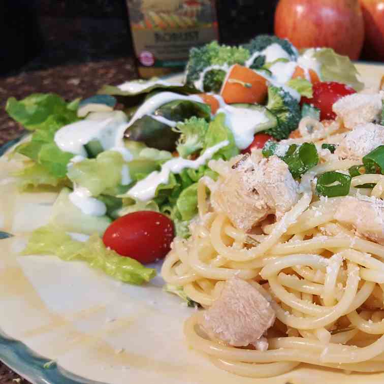 Lemon Spaghetti with Chicken