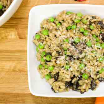 Mushroom Pea Risotto