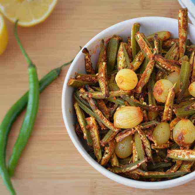 Baked Bhindi do pyaza