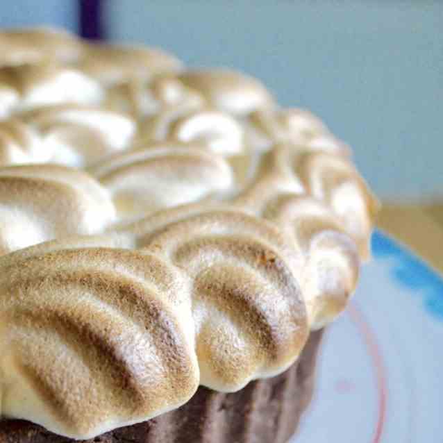 Chocolate Lime Meringue Pie