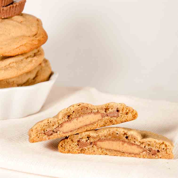 Peanut Butter Stuffed Cookies