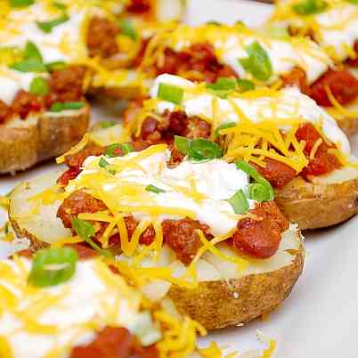 Chili Stuffed Potatoes