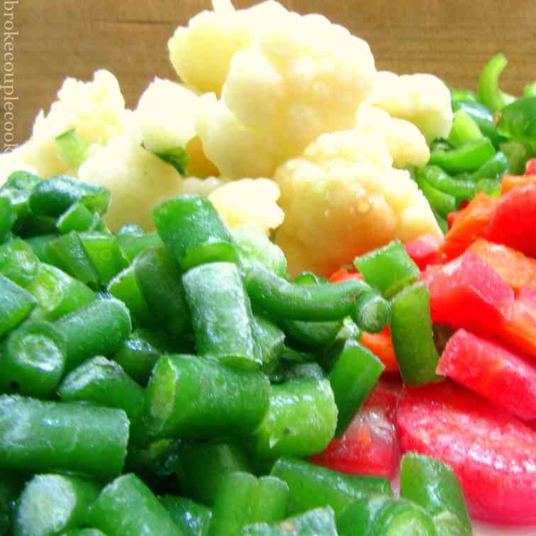 Mixed Vegetables in Spinach Sauce