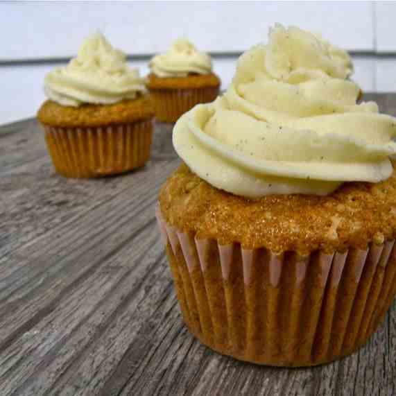 Carrot Cupcakes with Vanilla Bean Frosting
