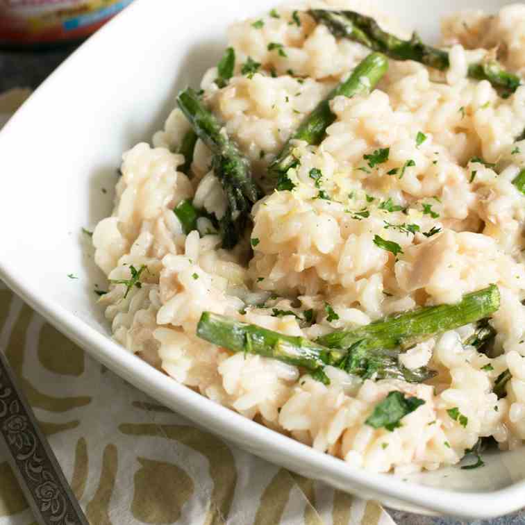 Salmon Lemon Risotto with Asparagus