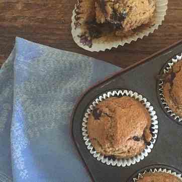 Blueberry and Chia Spelt Muffins