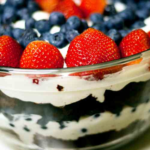 Patriotic Berry Trifle