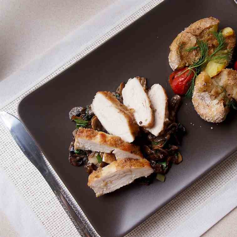 Chicken with balsamic mushrooms