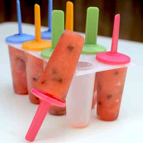 Watermelon Sorbetto Popsicles