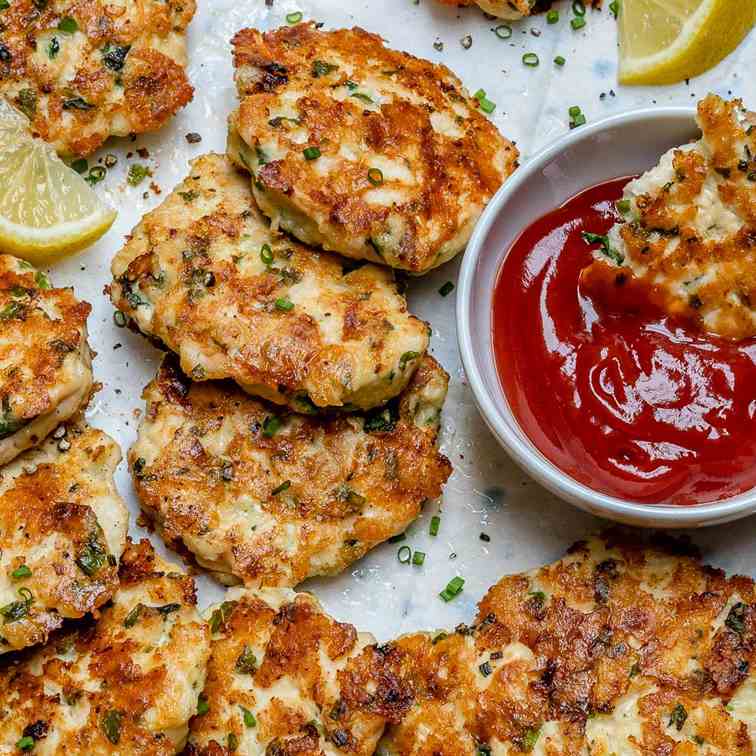 Cheesy Chicken Fritters - Easy Keto Recipe