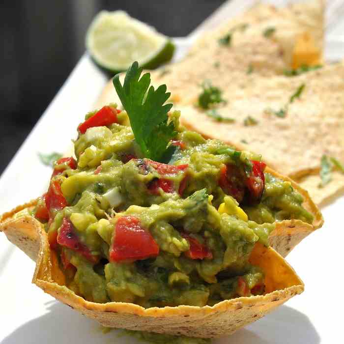 Roasted Corn and Red Pepper Guacamole