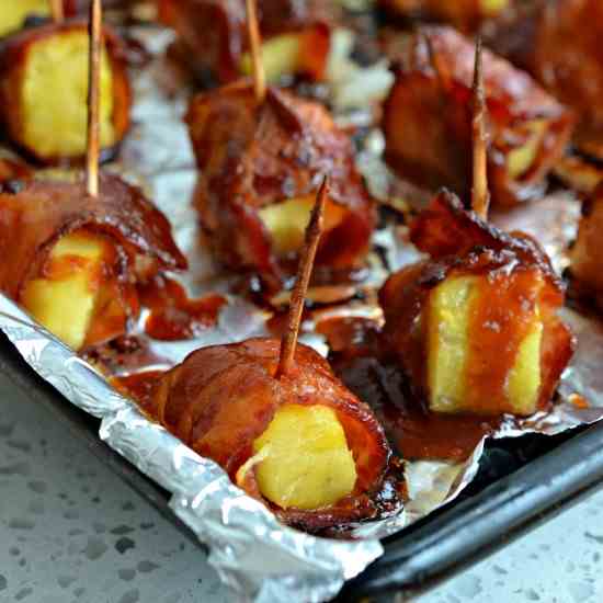 Bacon Wrapped Pineapple