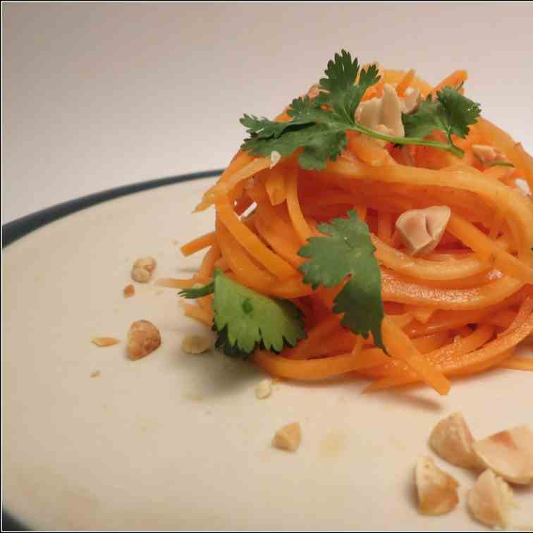 Chile-Lime Carrot Slaw with Roast Peanuts