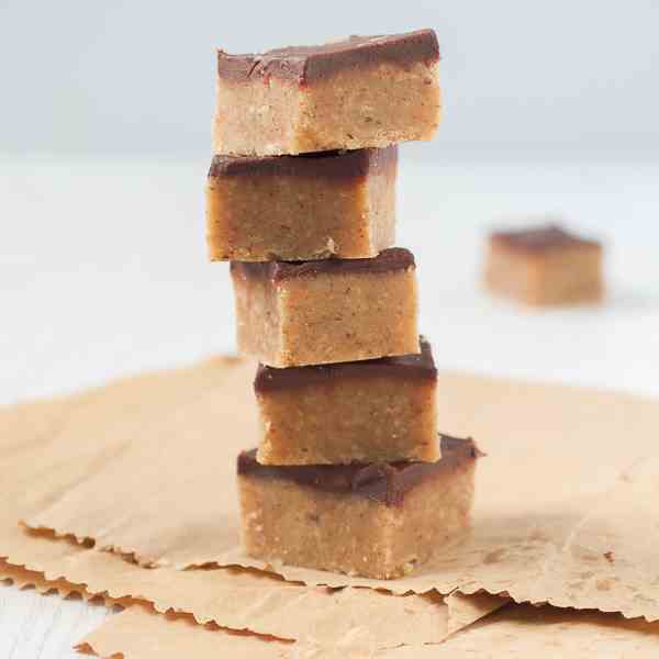 Chocolate walnut marzipan squares