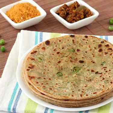 Green peas paratha recipe