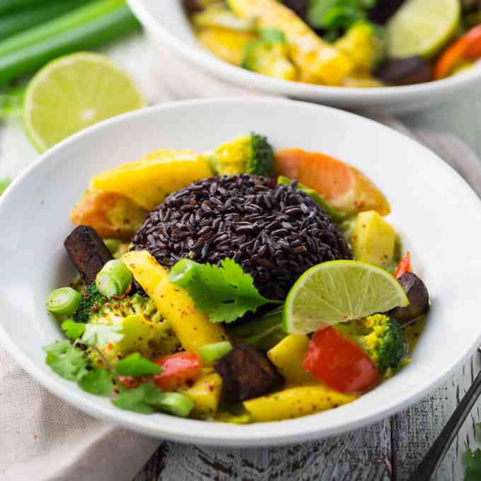 Mango Curry with Black Rice