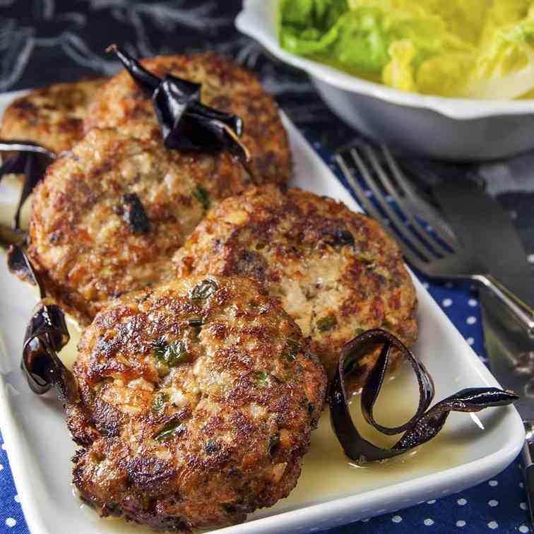 Salmon-Eggplant cakes 