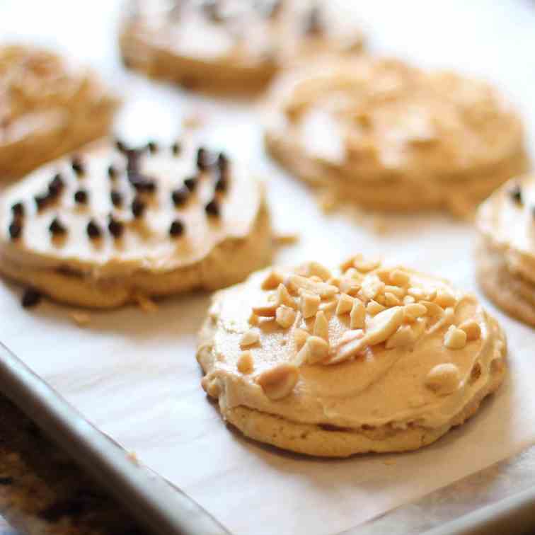 Frosted Peanut Butter Cookies