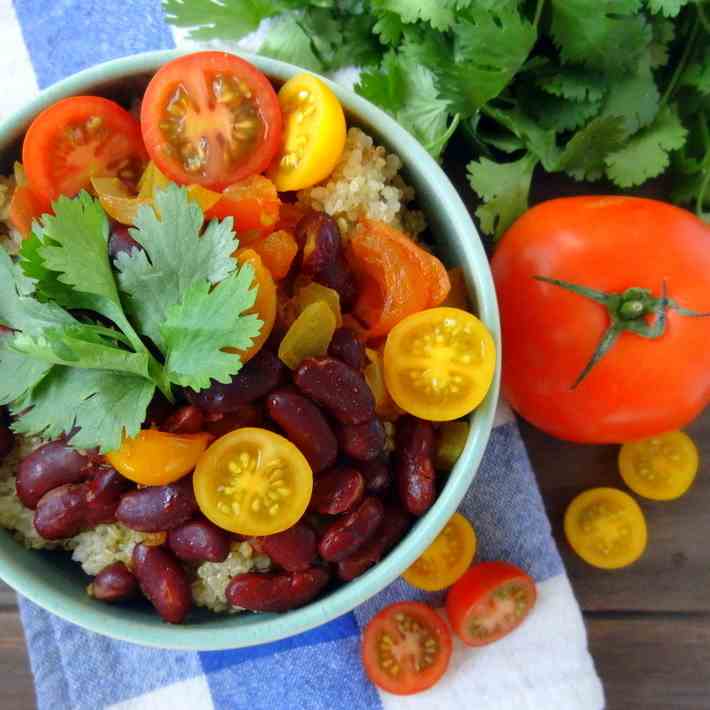 Rajma quinoa (Indian-style kidney beans)