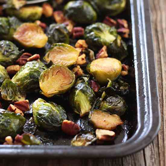 Maple Roasted Brussels Sprouts