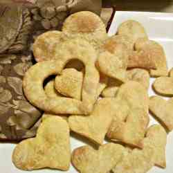 Savory Parmesan Heart Shaped Crackers
