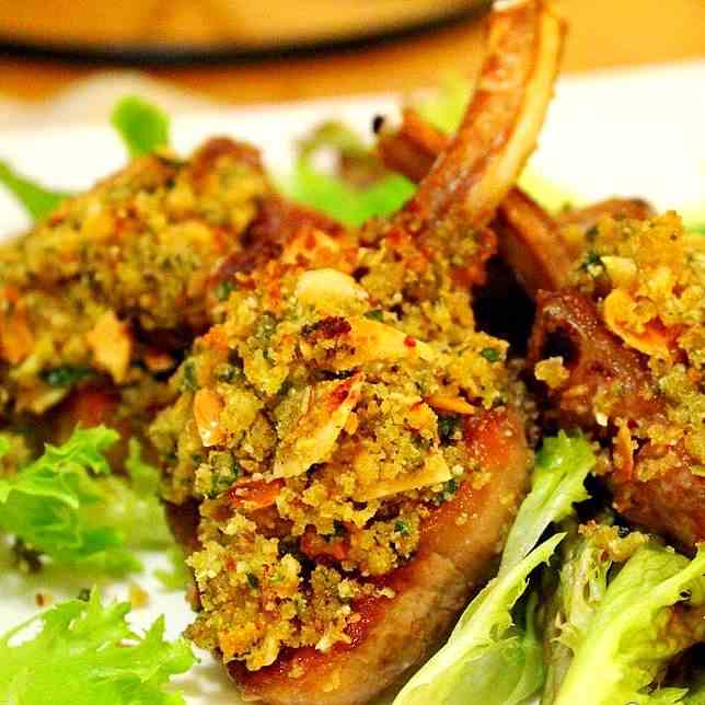 Lemon, Mint and Pesto Lamb Cutlets