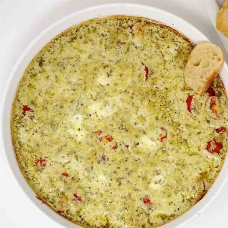 Baked Pesto Caprese Dip