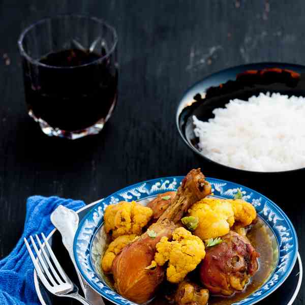 Chicken curry with cauliflower