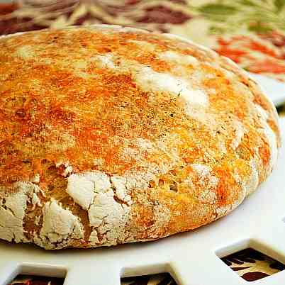 No Knead Parmesan & Herb Bread