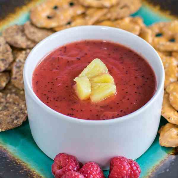 Pineapple Poppy Raspberry Dip