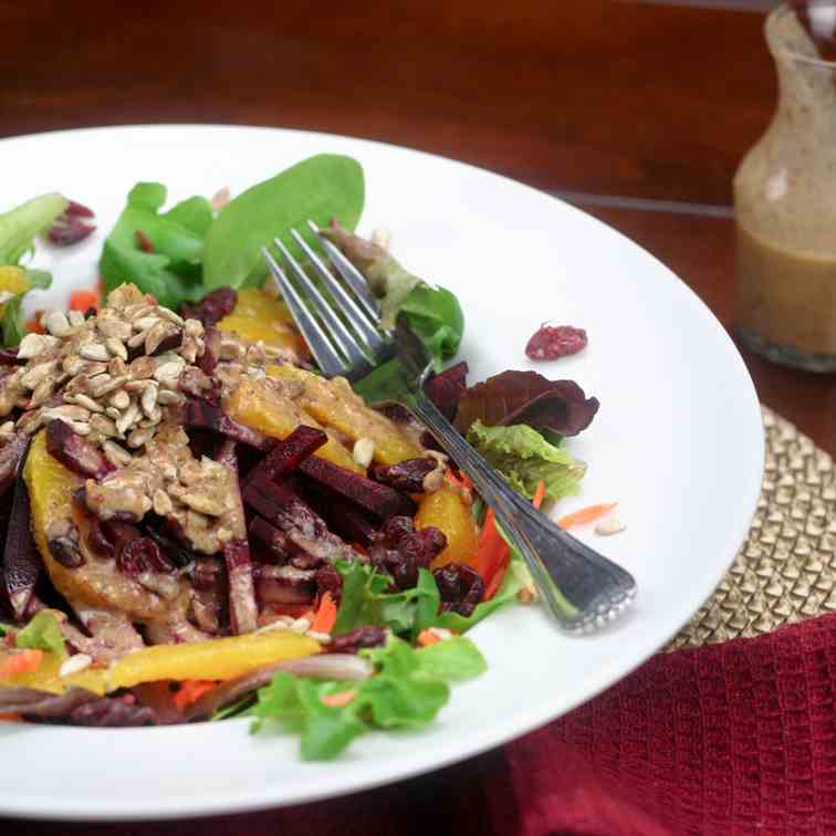 Raw Beet, Orange and Carrot Salad