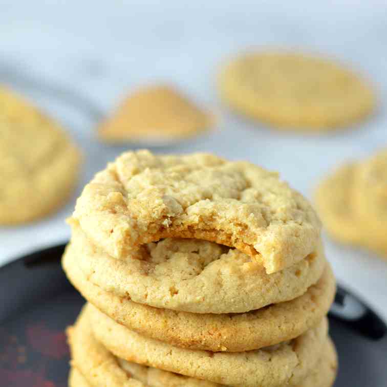 Eggless Peanut Butter Cookies