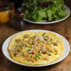 Omelet with White Beans & Scallions