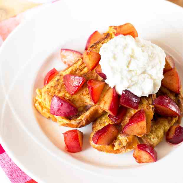 Roasted Plum French Toast 