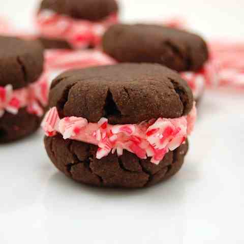 Chocolate Candy Cane Cookies