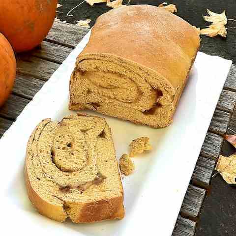 Double Pumpkin Swirl Bread