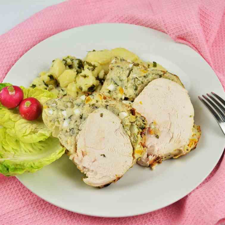 Baked Stuffed Whole Chicken Recipe