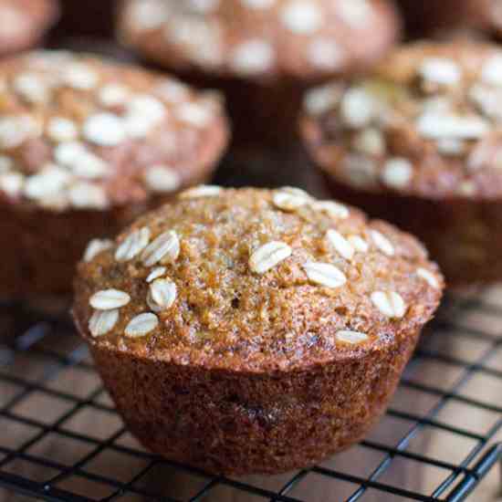 healthy banana muffins