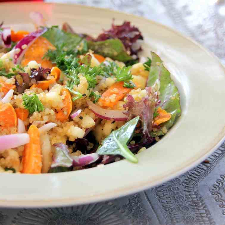 Quinoa Sweet Potatoes and Apple Salad