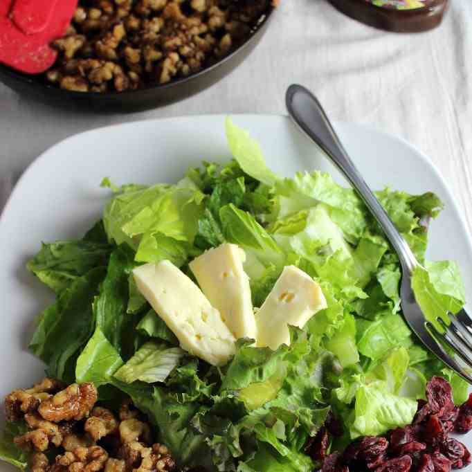 Candied Walnut, Warm Brie Salad