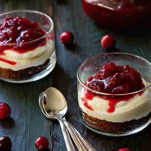 No Bake Cranberry Orange Cheesecake